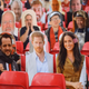 Cardboard cutouts of Harry and Meghan attended a soccer game in Nottingham, England, last summer